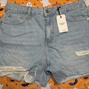 Forever 21 boyfriend short mid rise relaxed fit ripped shorts womens size 27
